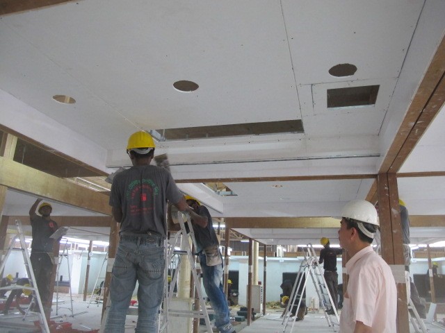 Suspended Ceiling installation Fibrous Plaster